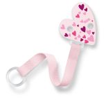 NUK Attache-sucette universelle ruban Cœur rose