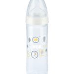 NUK Biberon Classic Love 6-18 mois Beige