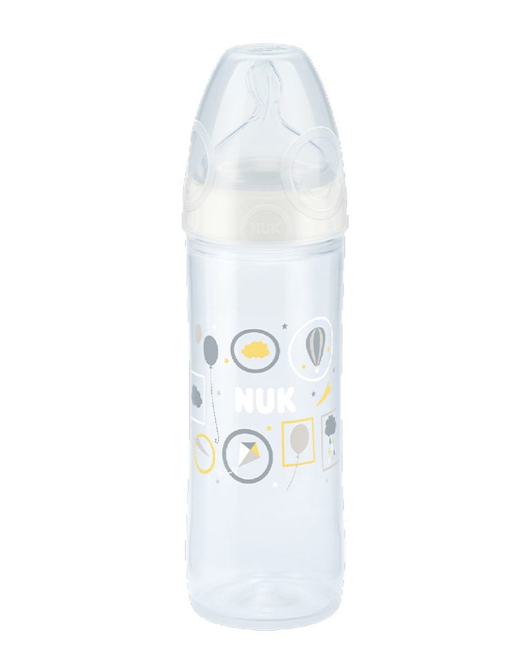 NUK Biberon Classic Love 6-18 mois Beige