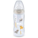 NUK Biberon PP tétine silicone 300 ml 0-6 mois Beige