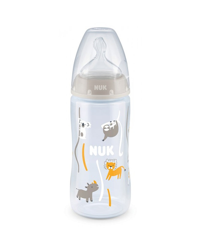 NUK Biberon PP tétine silicone 300 ml 0-6 mois Beige NUK Biberon PP tétine silicone 300 ml 0-6 mois Beige