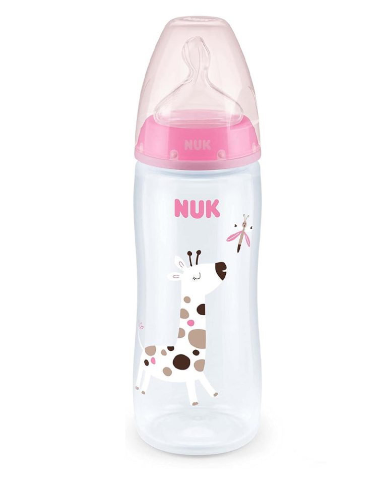 NUK Biberon PP tétine silicone 300 ml 0-6 mois Rose