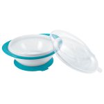 NUK Bol d'apprentissage avec couvercle Bleu