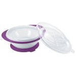 NUK Bol d'apprentissage avec couvercle Violet