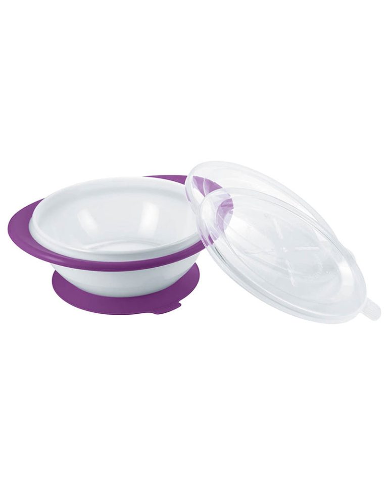 NUK Bol d'apprentissage avec couvercle Violet
