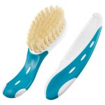 NUK Brosse et peigne bébé extra souple Bleu