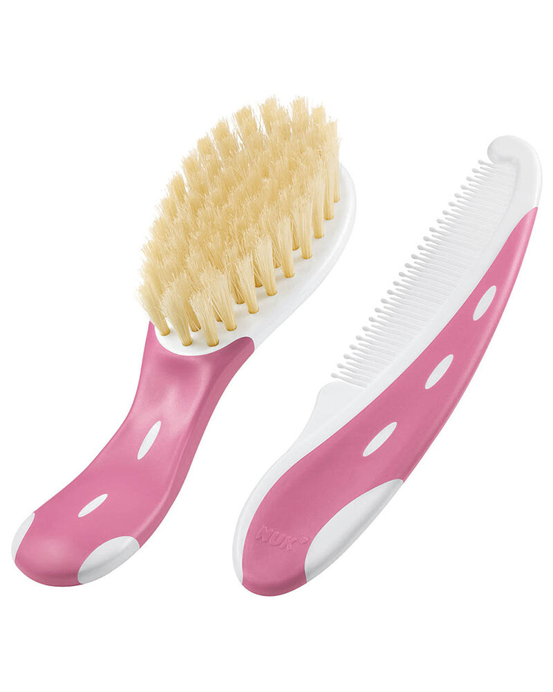 NUK Brosse et peigne bébé extra souple Rose NUK Brosse et peigne bébé extra souple Rose