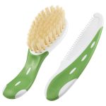NUK Brosse et peigne bébé extra souple Vert