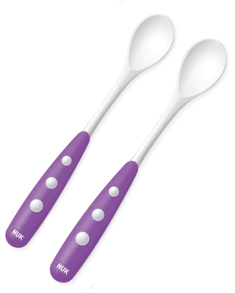 NUK Cuillères longues Lot de 2 Mauve