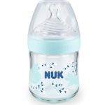 NUK Nature Sense Biberon en verre 120 ml Bleu ciel