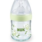 NUK Nature Sense Biberon en verre 120 ml Vert