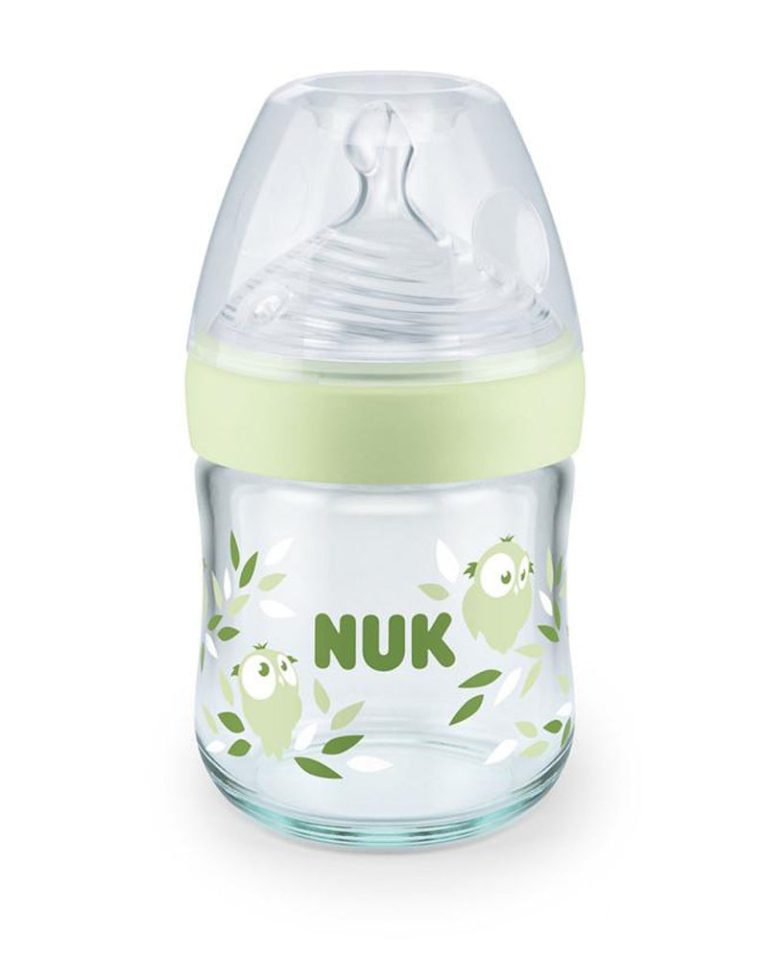 NUK Nature Sense Biberon en verre 120 ml Vert
