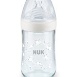 NUK Nature Sense Biberon en verre 240 ml Blanc