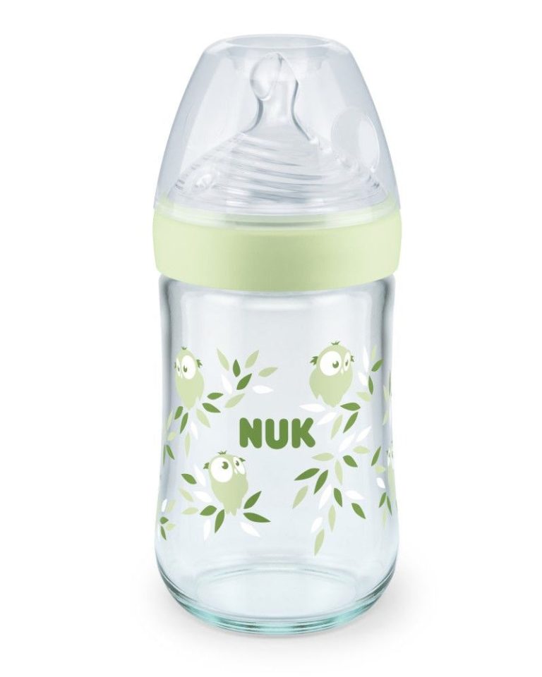 NUK Nature Sense Biberon en verre 240 ml Vert