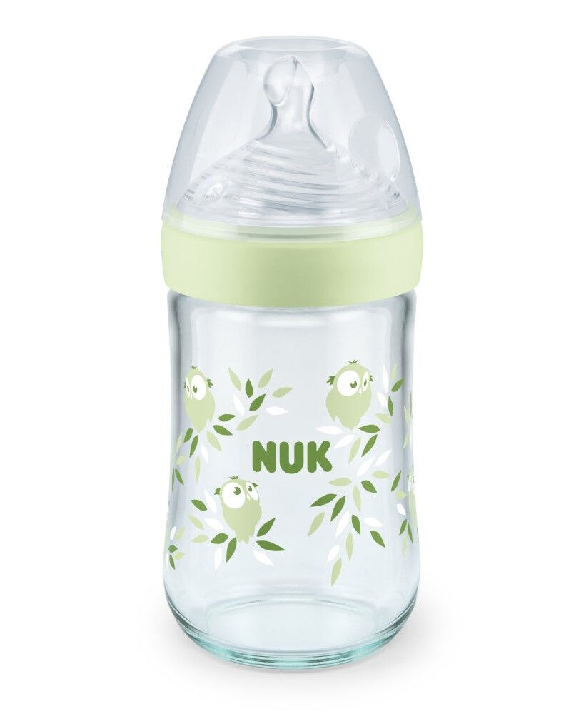 NUK Nature Sense Biberon en verre 240 ml Vert NUK Nature Sense Biberon en verre 240 ml Vert