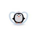 NUK Sucette Space avec boîte 0-6 mois Pingouin