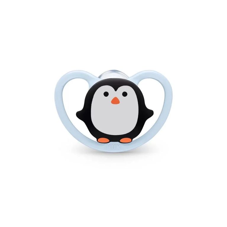 NUK Sucette Space avec boîte 0-6 mois Pingouin