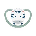 NUK Sucette Space avec boîte 6-18 mois Zèbre