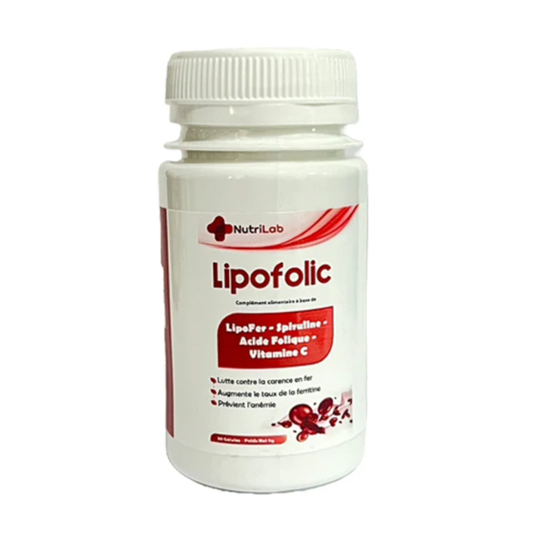 Nutrilab Lipofolic Fer 30 gélules Nutrilab Lipofolic Fer 30 gélules