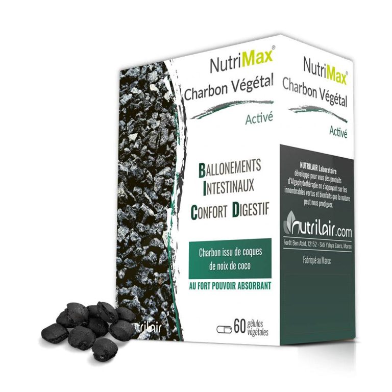 Nutrimax Charbon végétal activé 60 gélules
