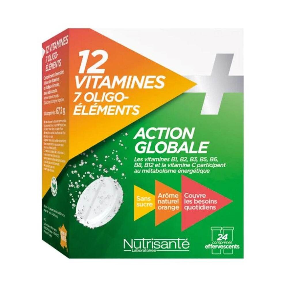 Nutrisanté 12 vitamines + 7 oligo-éléments 24 comprimés Nutrisanté 12 vitamines + 7 oligo-éléments 24 comprimés