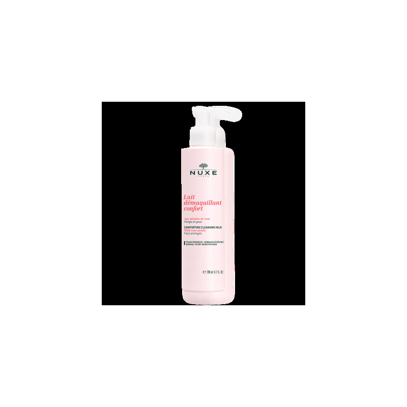 Nuxe Lait démaquillant confort aux pétales de rose 200 ml Nuxe Lait démaquillant confort aux pétales de rose 200 ml
