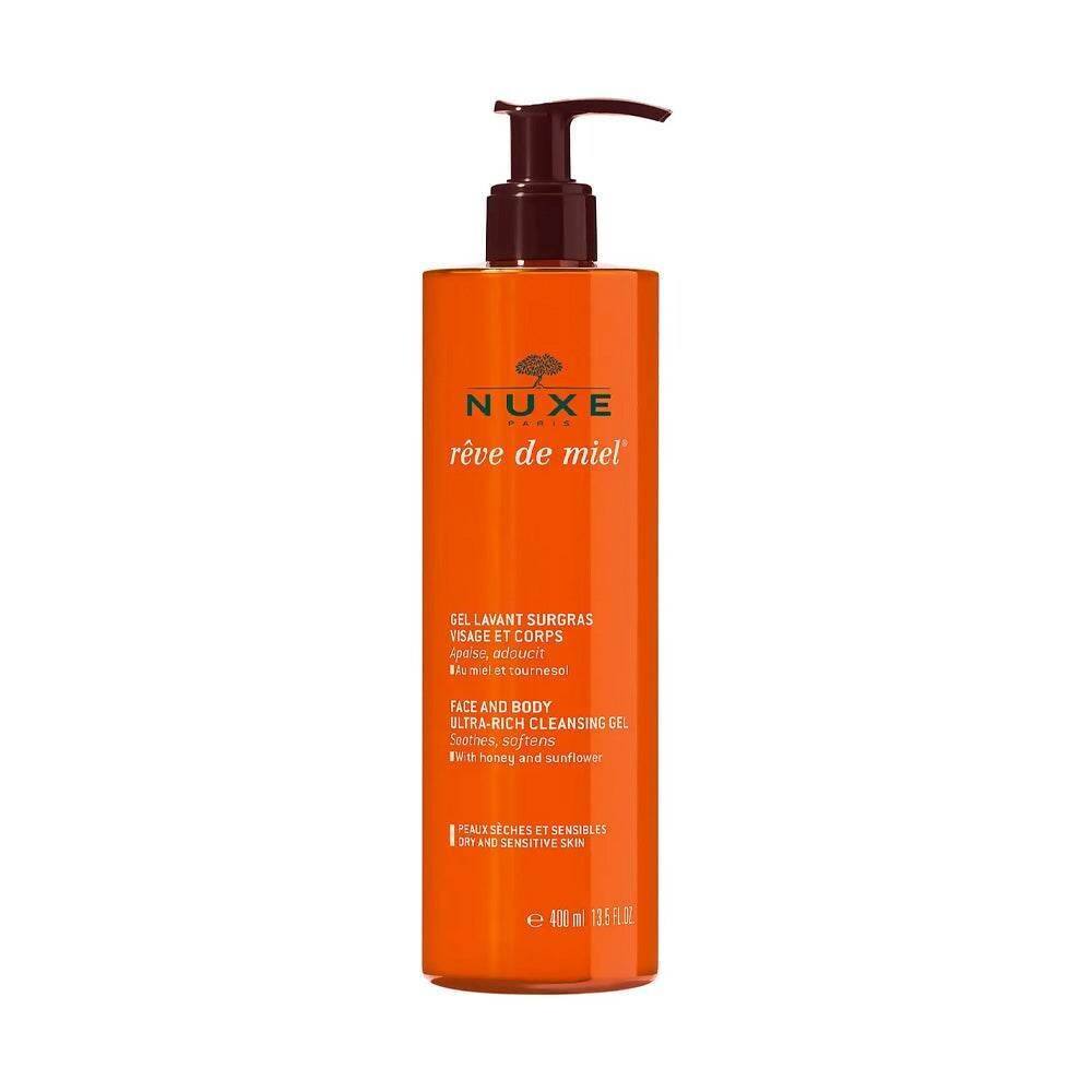 Nuxe Rêve de Miel Gel lavant surgras visage et corps 400 ml Nuxe Rêve de Miel Gel lavant surgras visage et corps 400 ml
