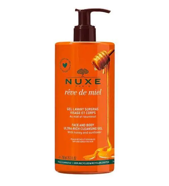 Nuxe Rêve de Miel Gel lavant surgras visage et corps 750 ml