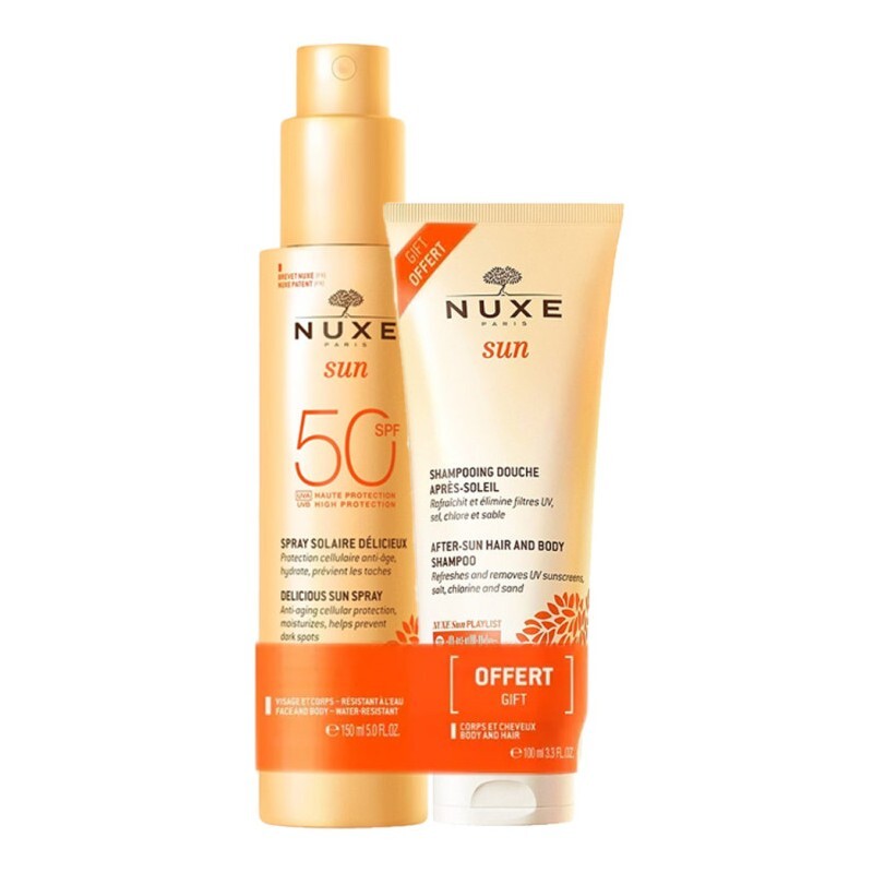 Nuxe Sun Pack Spray solaire délicieux 150 ml + Shampooing douche Nuxe Sun Pack Spray solaire délicieux 150 ml + Shampooing douche