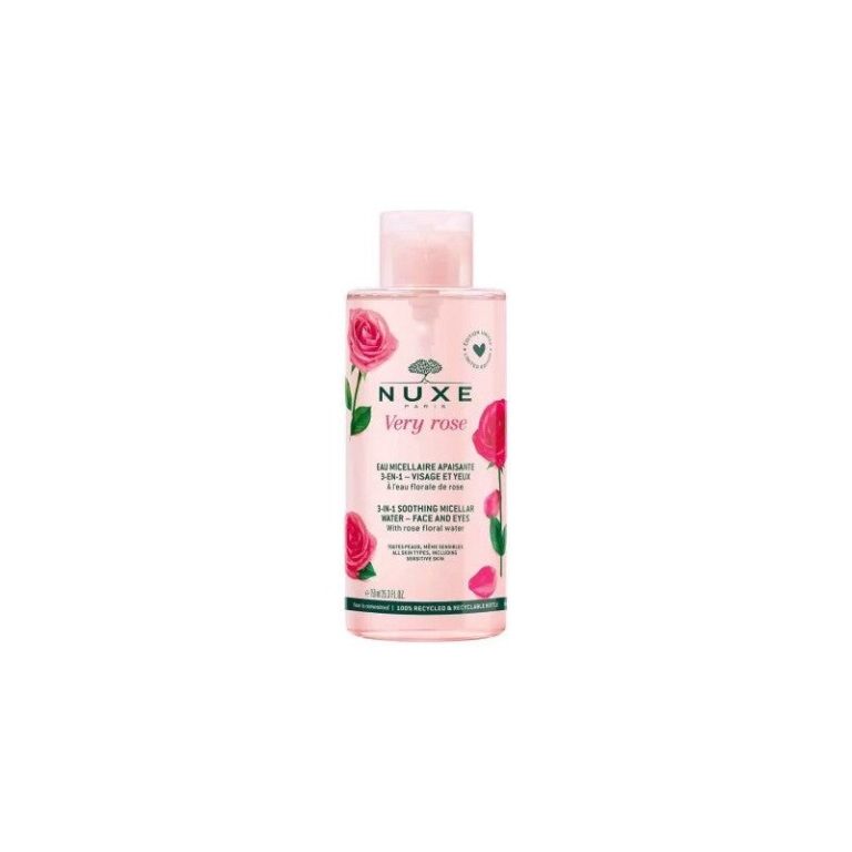 Nuxe Very Rose Eau micellaire apaisante 3-en-1 visage et yeux 750 ml