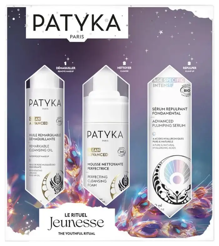 Patyka Coffret Rituel Jeunesse Huile démaquillante + Mousse nettoyante + Sérum