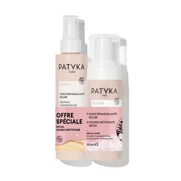 Patyka Duo Double nettoyant Clean Huile démaquillante + Mousse Détox