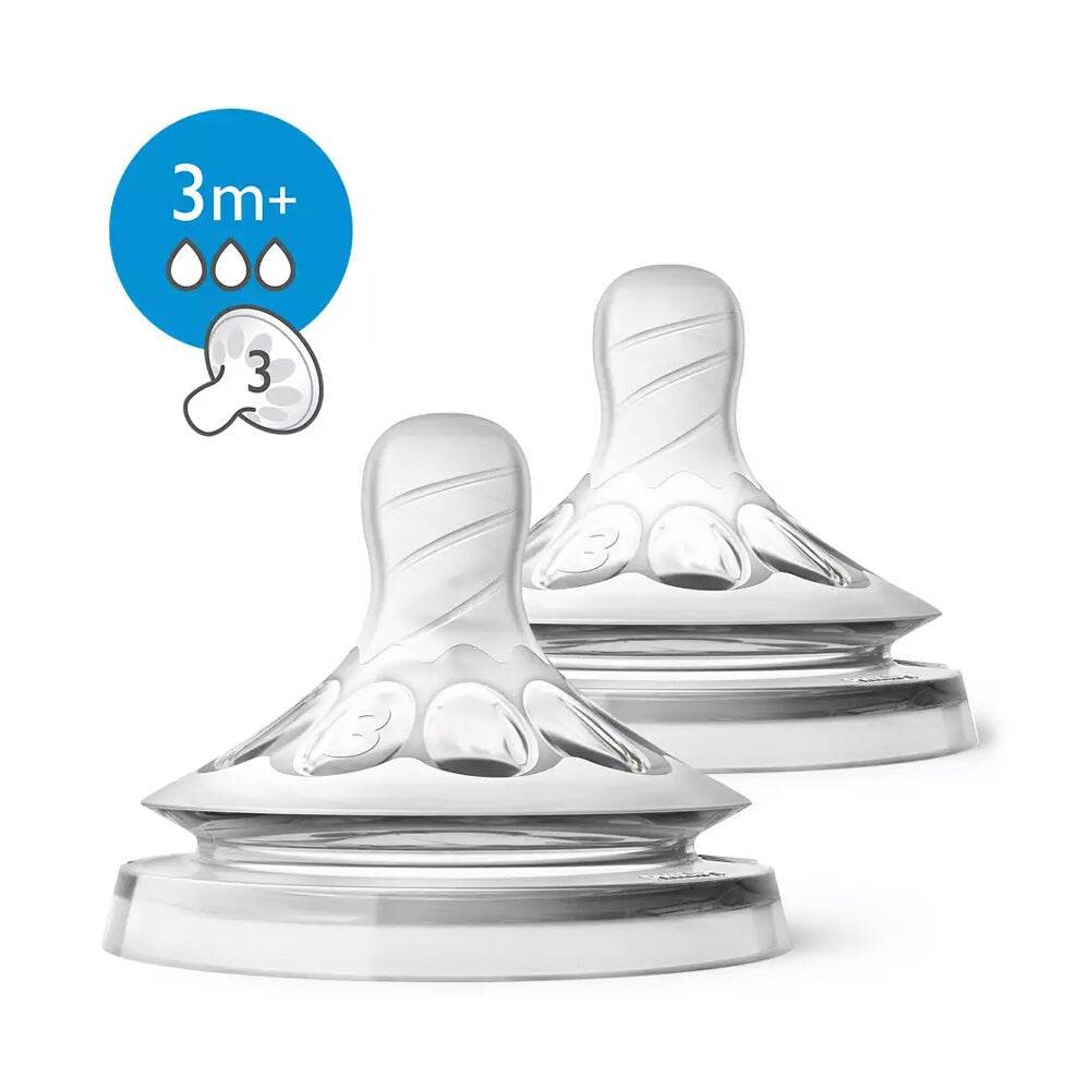 Philips Avent 2 tétines Natural Medium 3 mois+ SCF043/27