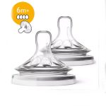 Philips Avent 2 tétines Natural Slow 6 mois+ SCF044/27