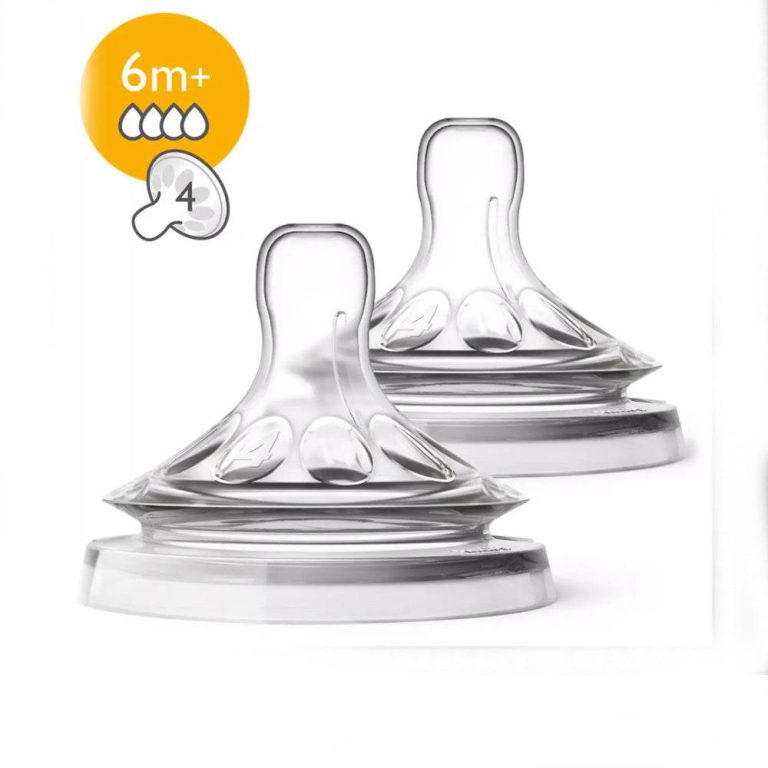 Philips Avent 2 tétines Natural Slow 6 mois+ SCF044/27