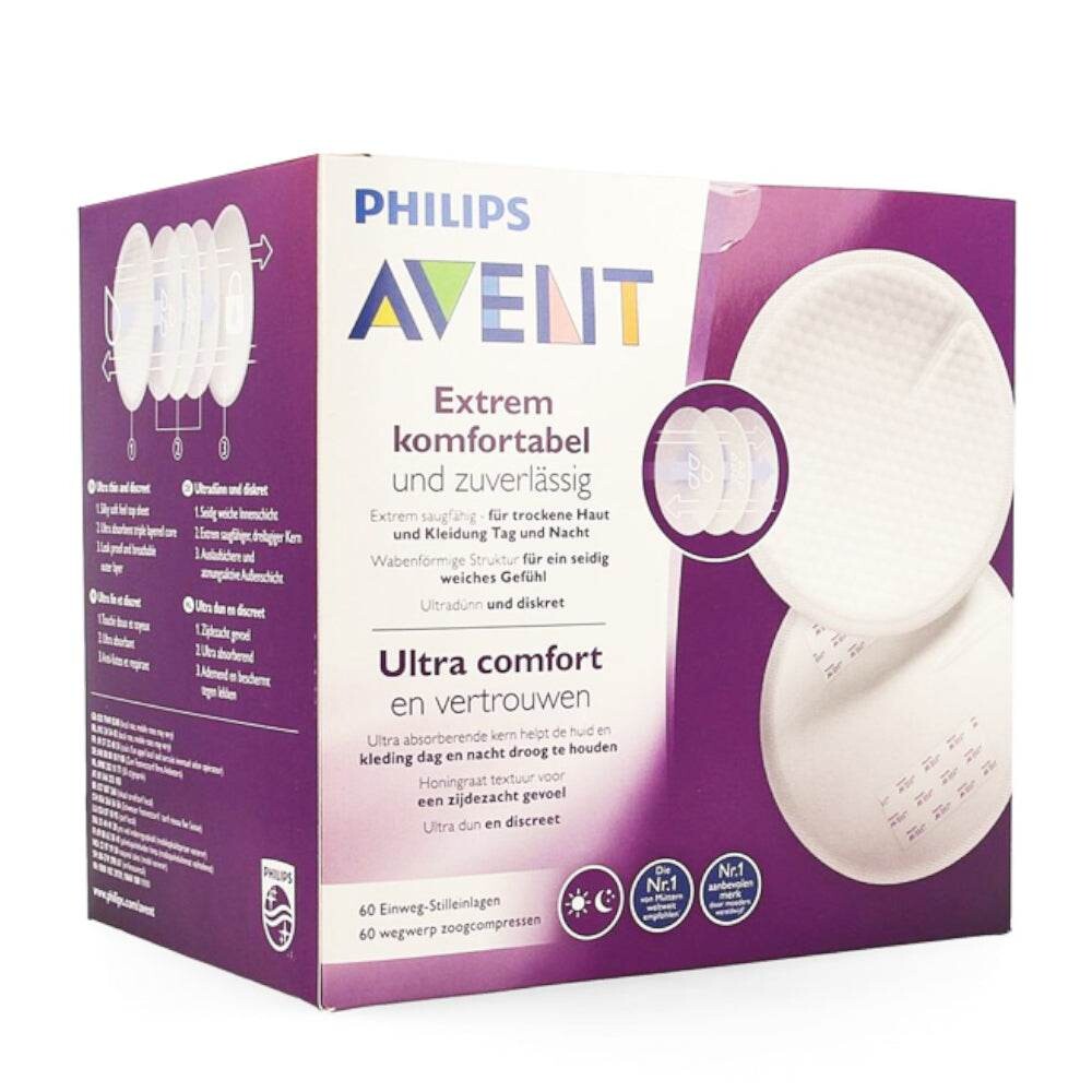 Philips Avent Coussinets d'allaitement jetables jour 60 coussinets SCF254/61