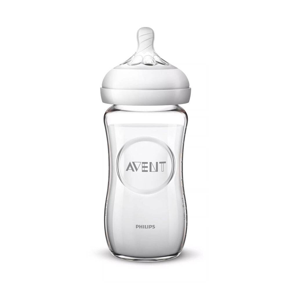 Philips Avent Natural Biberon en verre 240 ml 0 mois+ SCF053/17