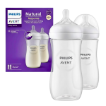 Philips Avent Natural Biberons débit moyen 2 x 300 ml 3 mois+ SCY906/02
