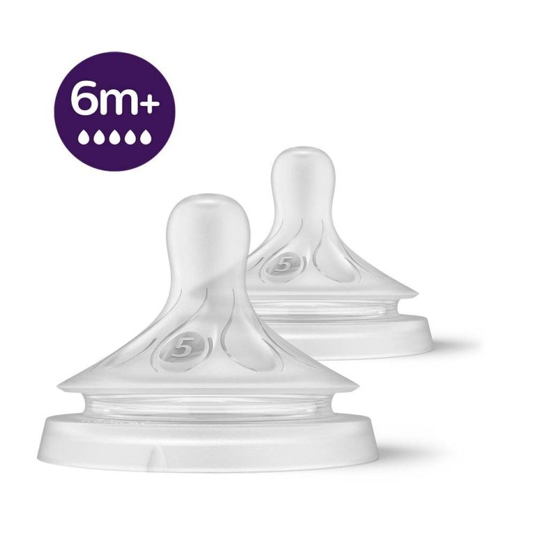 Philips Avent Natural Tétines débit rapide 6 mois+ lot de 2 SCY965/02