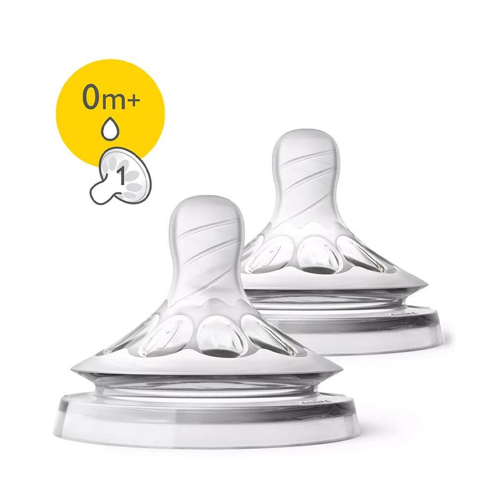Philips Avent Natural Tétines nouveau-né 0 mois+ lot de 2 SCF041/27 Philips Avent Natural Tétines nouveau-né 0 mois+ lot de 2 SCF041/27