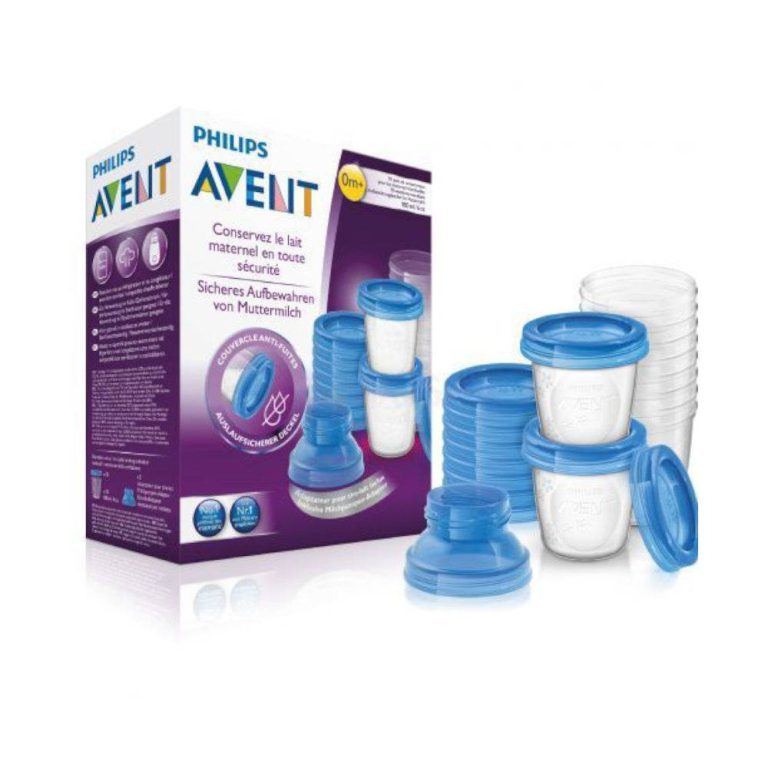 Philips Avent Pots de conservation lait maternel 10 x 180 ml 0 mois+ SCF618/10