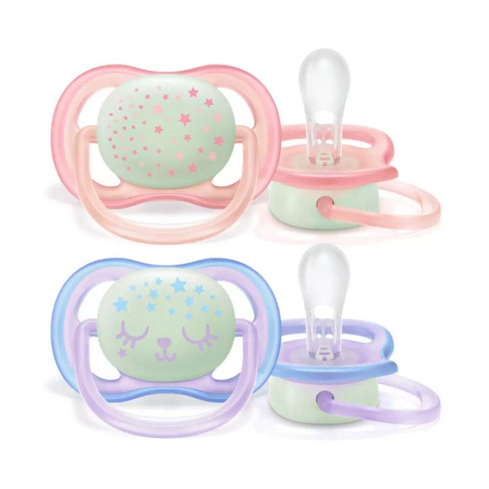 Philips Avent Sucettes Ultra Air Night fille 0-6 mois SCF376/12