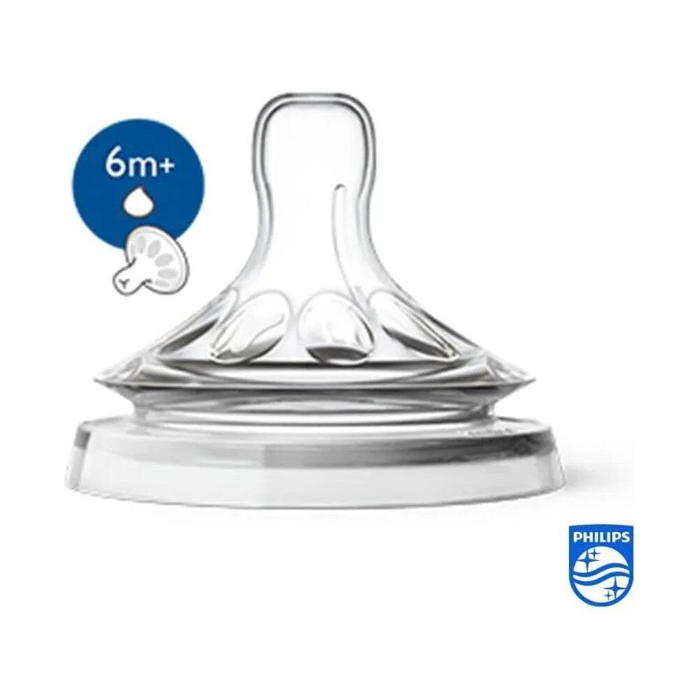 Philips Avent Tétines Natural débit variable 6 mois+ Lot de 2 SCF046/27