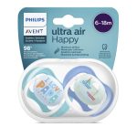 Philips Avent Ultra Air Happy Sucettes orthodontiques 6-18 mois Garçon Lot de 2