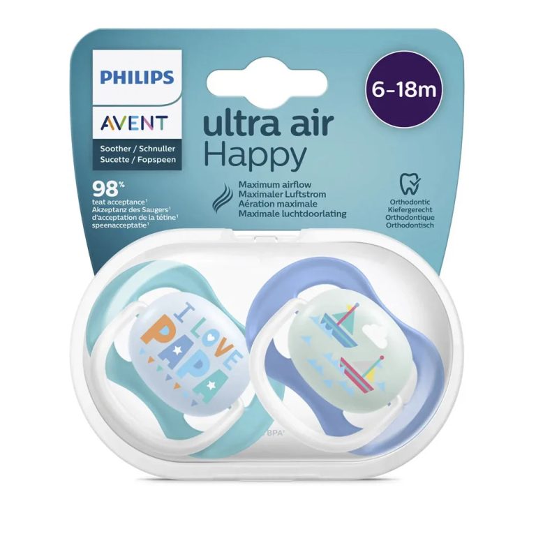 Philips Avent Ultra Air Happy Sucettes orthodontiques 6-18 mois Garçon Lot de 2