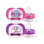 Philips Avent Ultra Air Sucettes 6-18 mois Fille Papillon Ballon SCF080/04