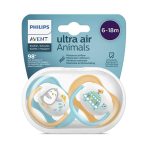 Philips Avent Ultra Air Sucettes 6-18 mois Garçon Pingouin Tortue SCF080/07