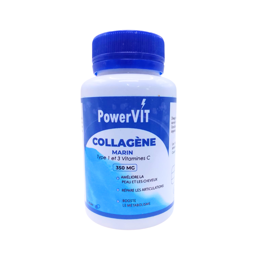 Powervit Collagène marin 350 mg 90 gélules Powervit Collagène marin 350 mg 90 gélules