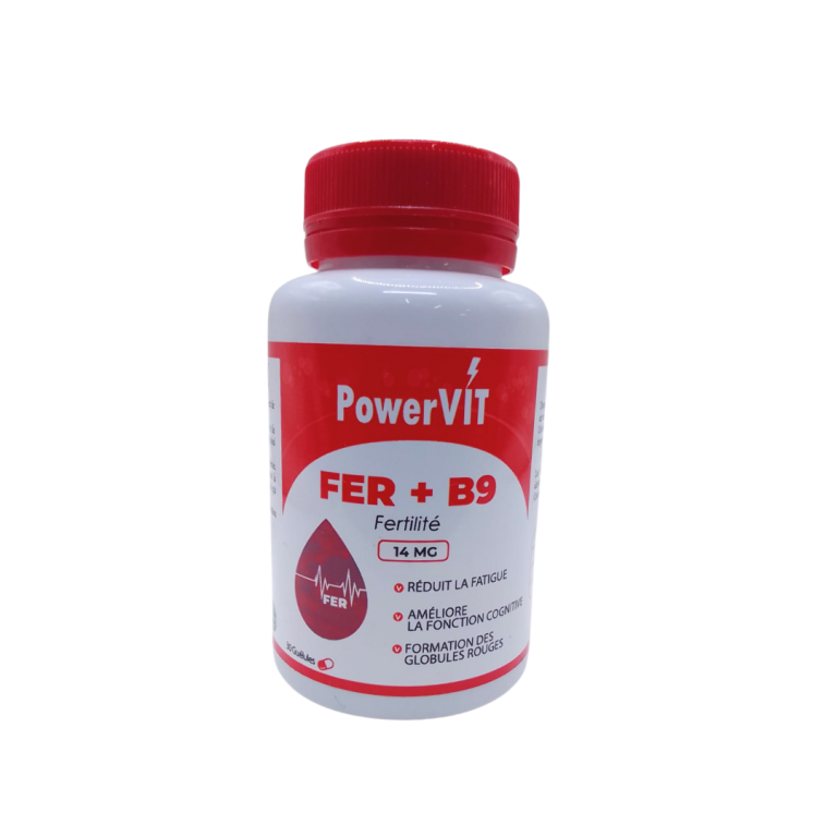 Powervit Fer + B9 14 mg 30 gélules
