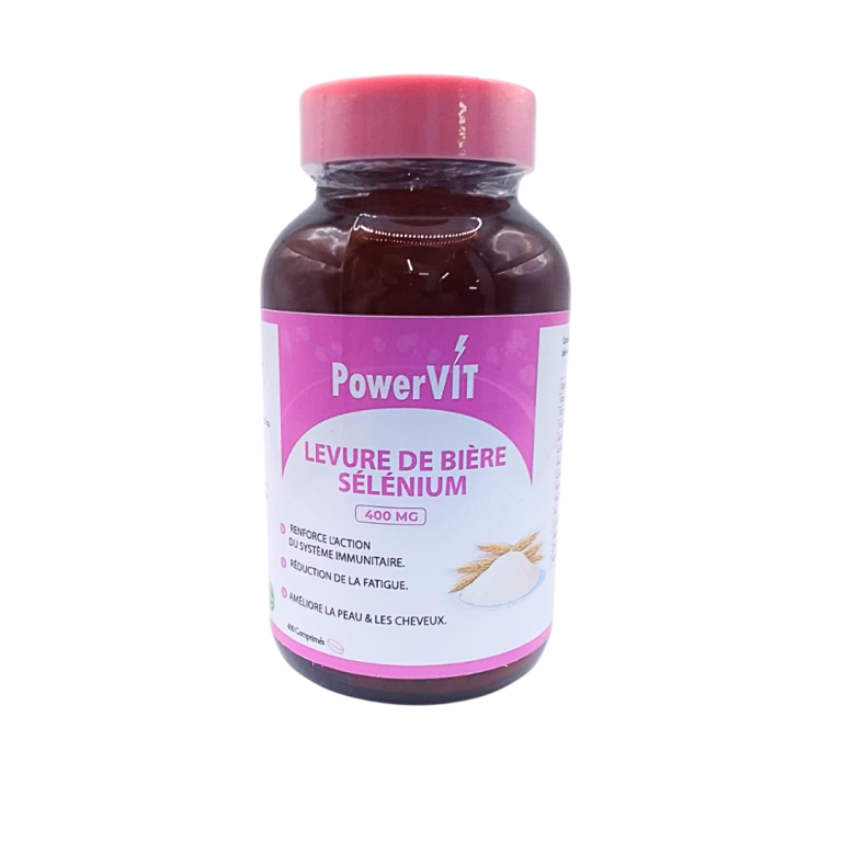 Powervit Levure de bière Sélénium 400 mg 400 gélules